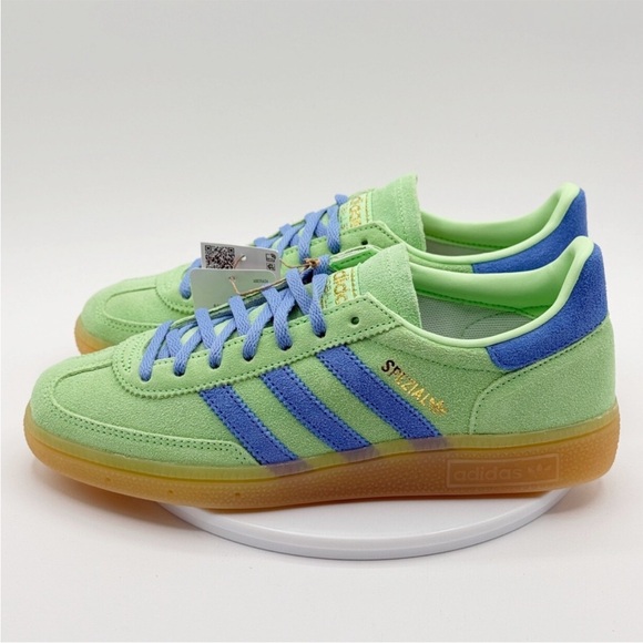 Adidas Handball Spezial W Sneakers Size 8 Womens Lime Green/Blue JR3618 - Picture 6 of 7